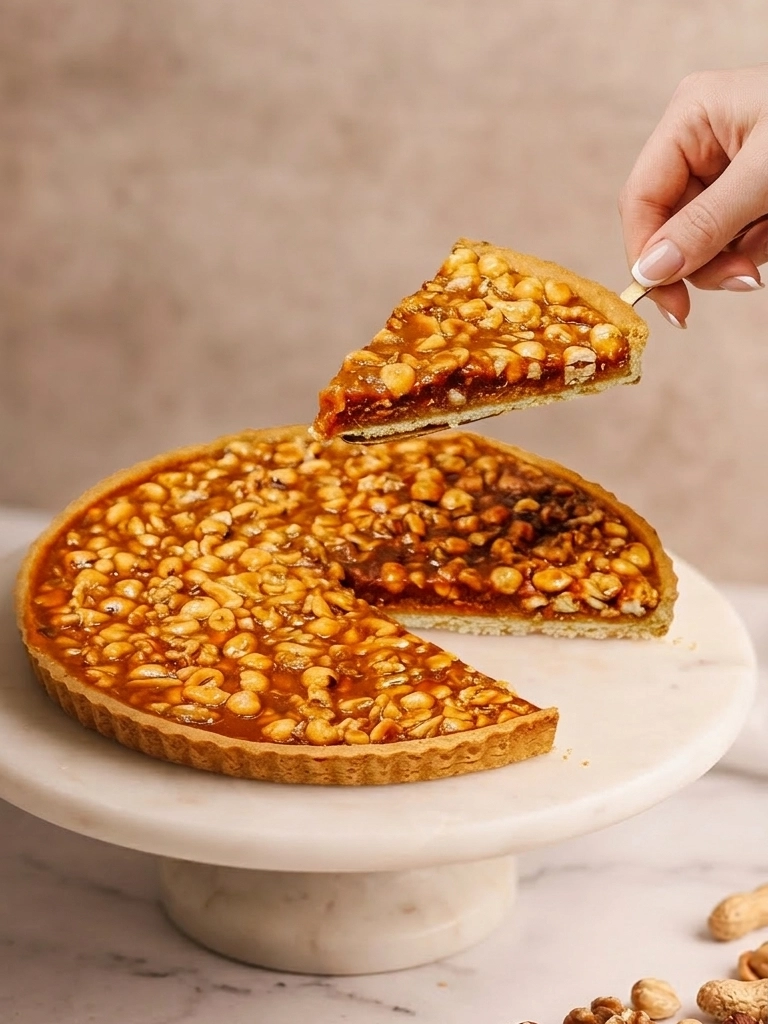 Tarta orzechowa z orzechem laskowym i karmelem