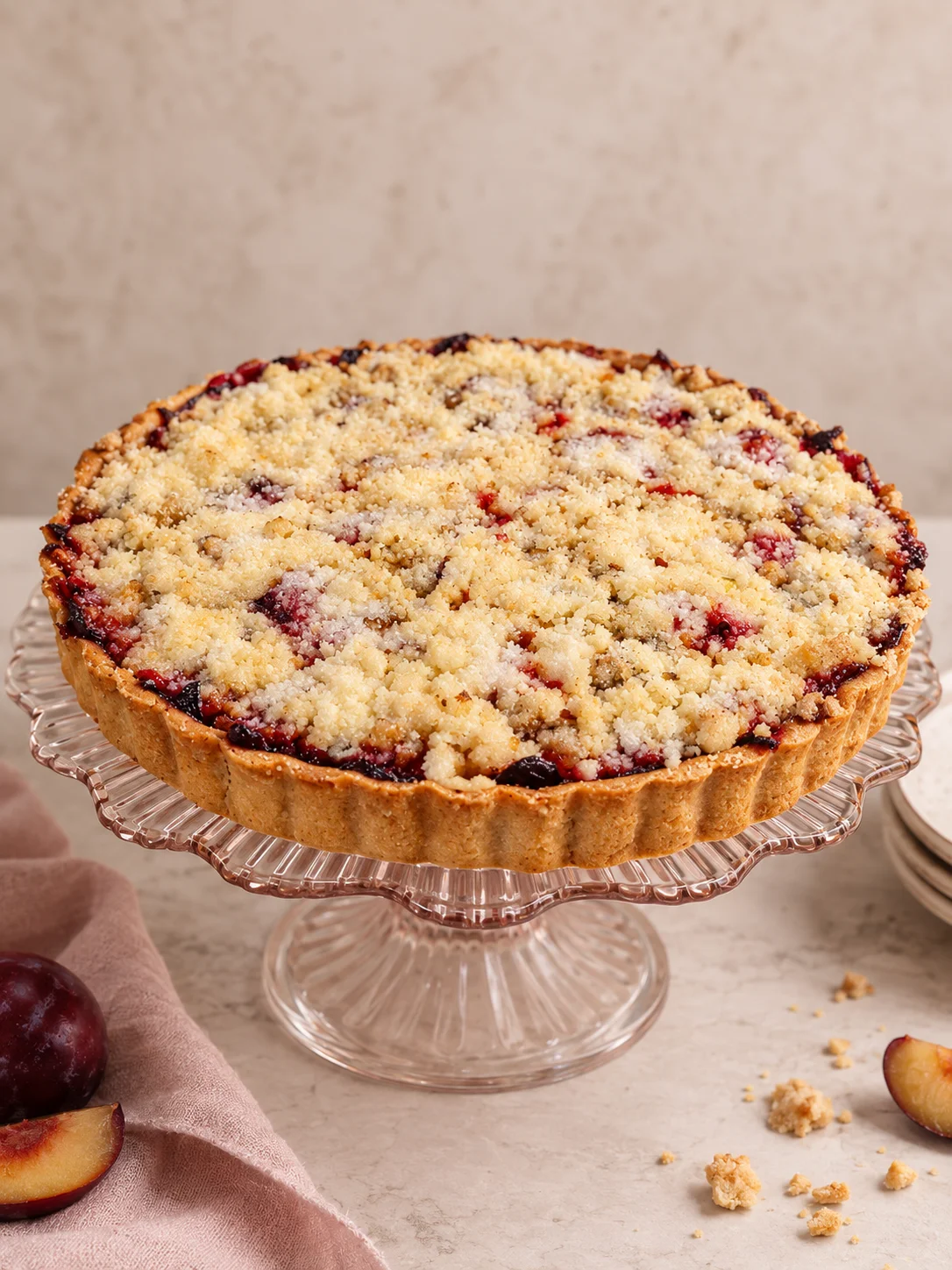 Tarta śliwkowa z kruszonką